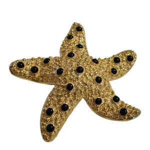 Vintage Gold Starfish Brooch 2"
